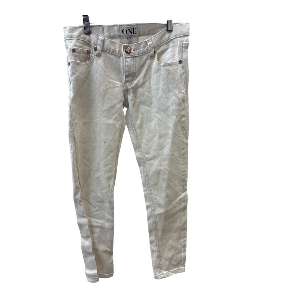 NWT One Teaspoon Sz 26 Dirty White Iggys Low Rise Casual Denim Skinny Jeans